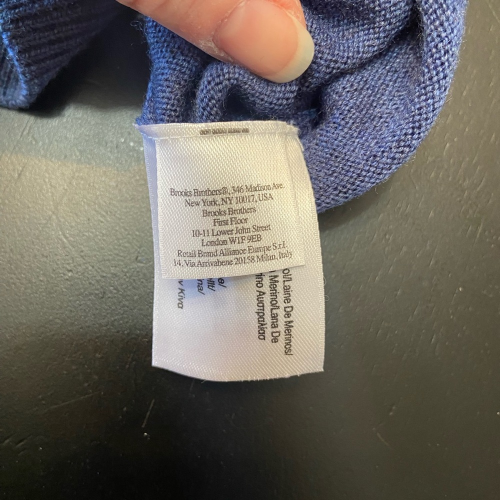 “345” BROOKS BROTHERS Mens Sweater Vest Size L 100% Supima Cotton - Picture 10 of 12